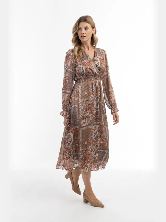 Usha paisley print maxi dress nowles Bruin