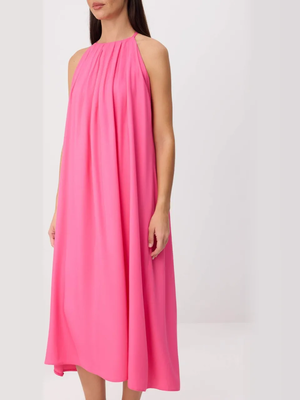 Trendyol TRENDYOLMİLLA Dames Roze Effen Maxi Mouwloos Casual A-lijn Jurken, foto 2