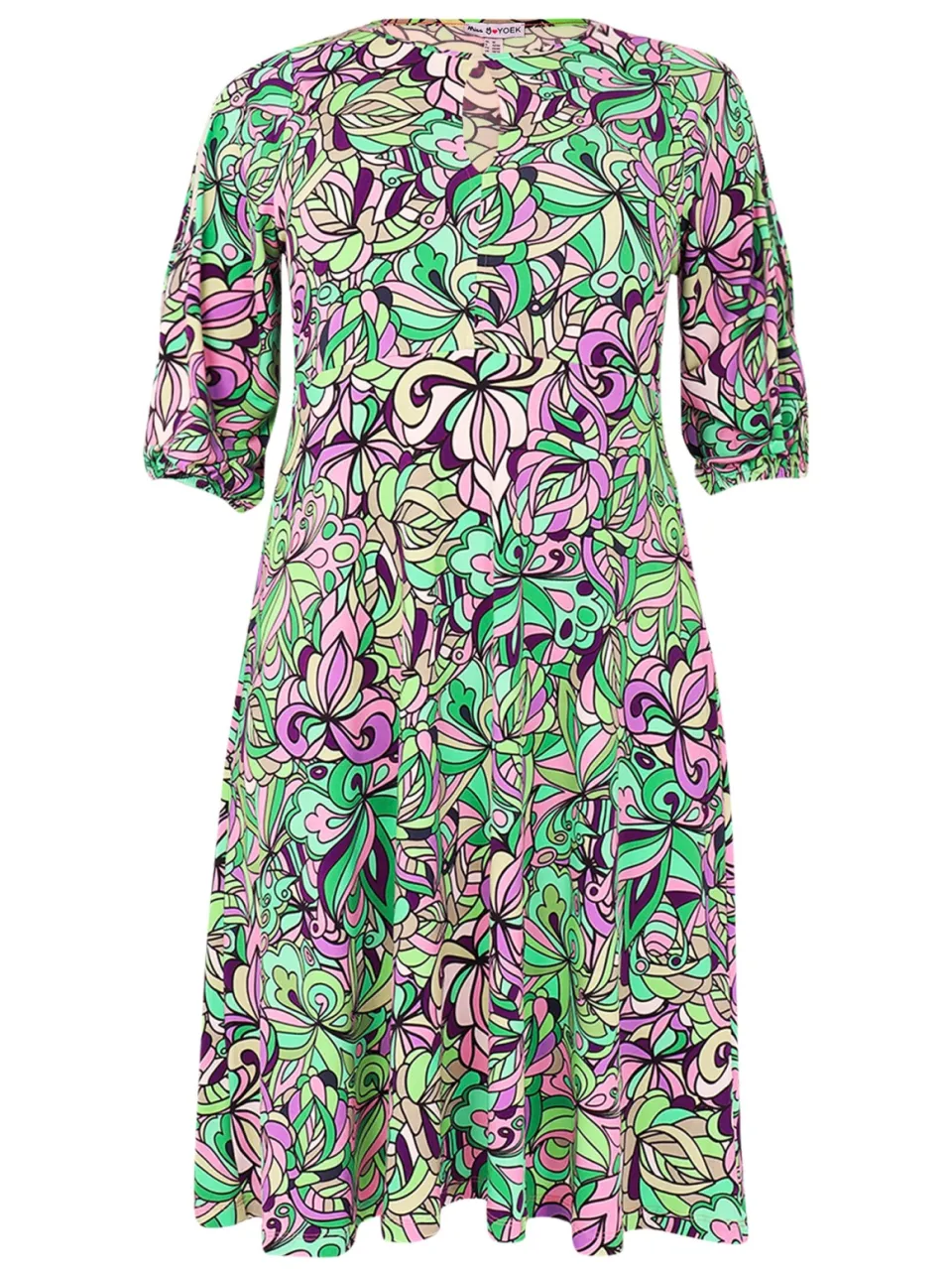 Yoek Jurk TIFFANY | Groen, foto 2