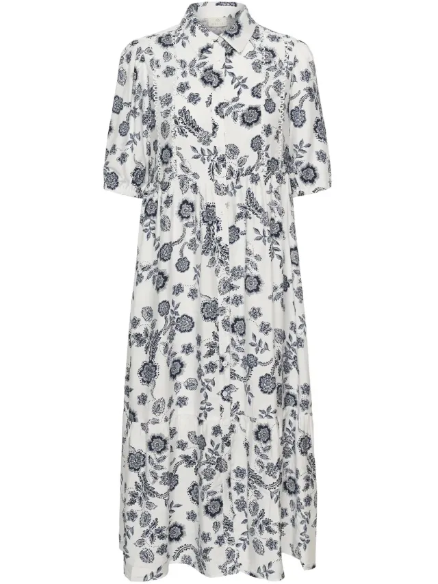 Kaffe Damesjurk KAFFE Amina chalk midnight flower