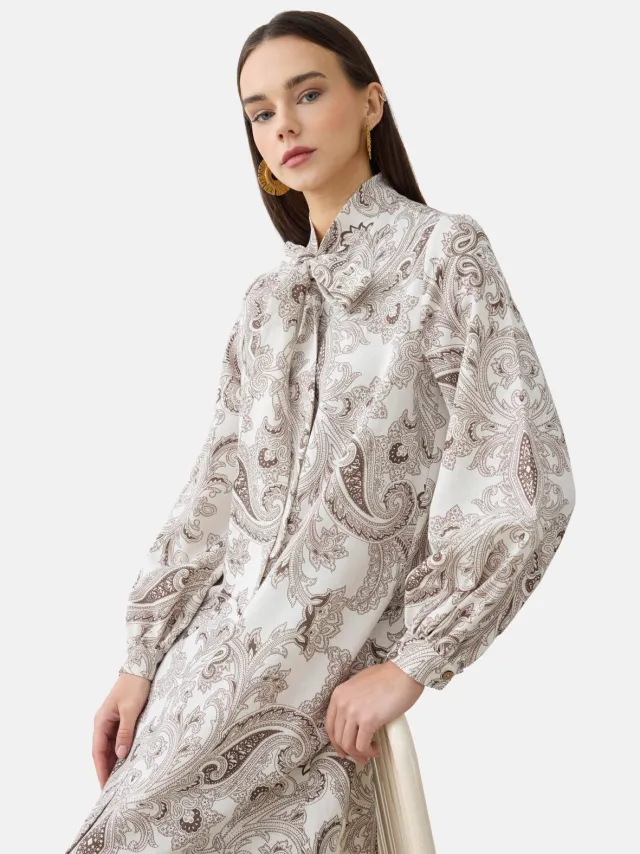 Modest Dress Refka ecru, foto 2