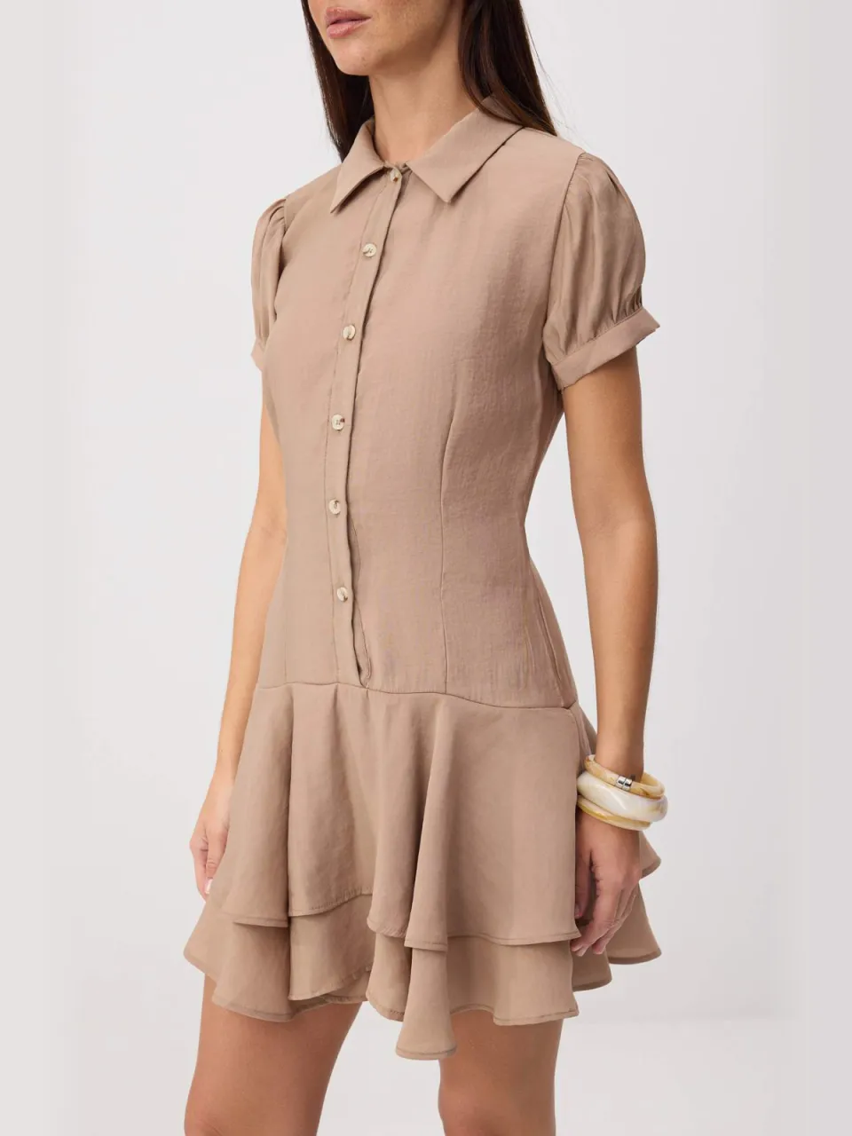 Trendyol TRENDYOLMİLLA Dames Roze Effen Kort / Mini Kort Skater Jurken, foto 2