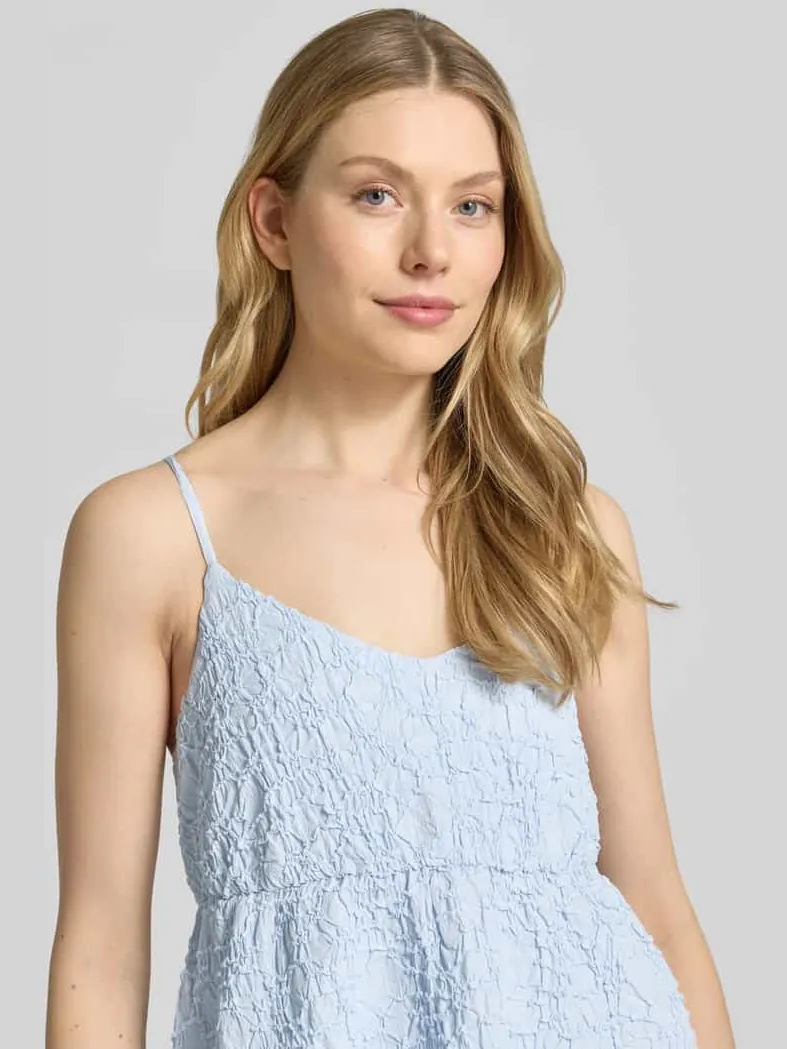 Cph Muse midi-jurk met structuurpatroon model 'CRISTINA' lichtblauw, foto 4