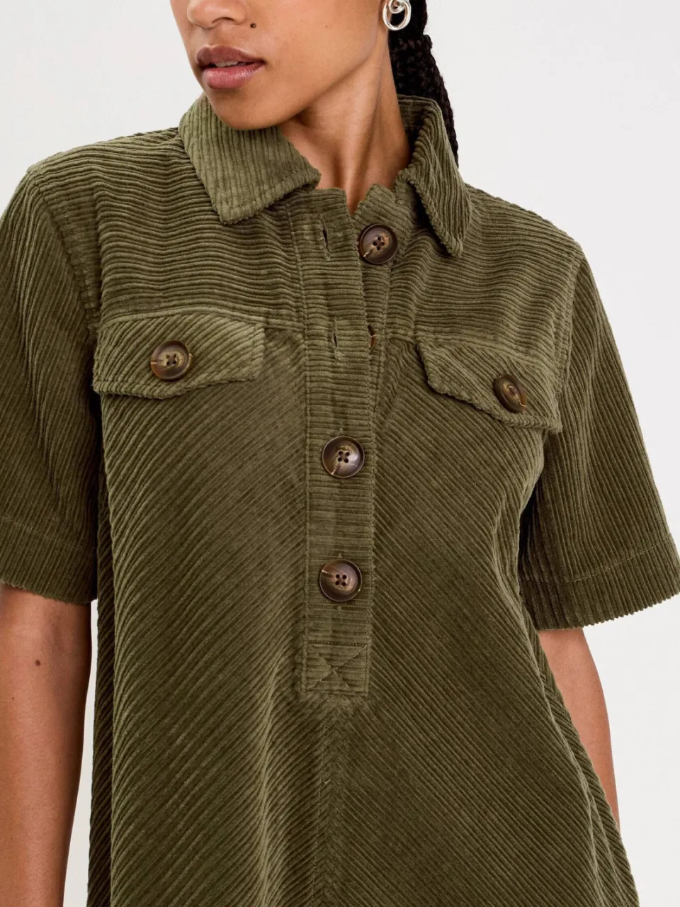 Cache Cache corduroy korte jurk - stone gray, foto 4