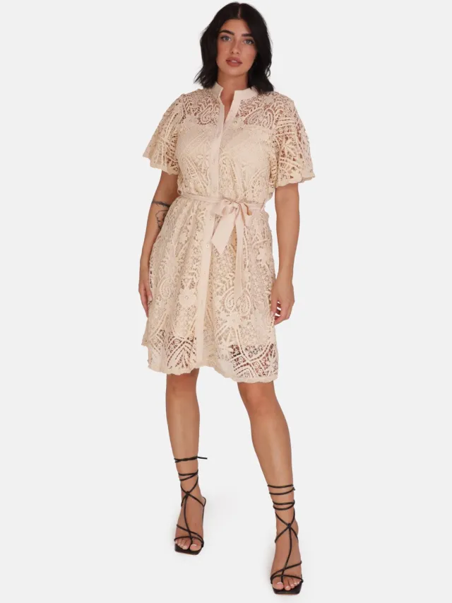 Elara Strickkleid Strickkleid Beige
