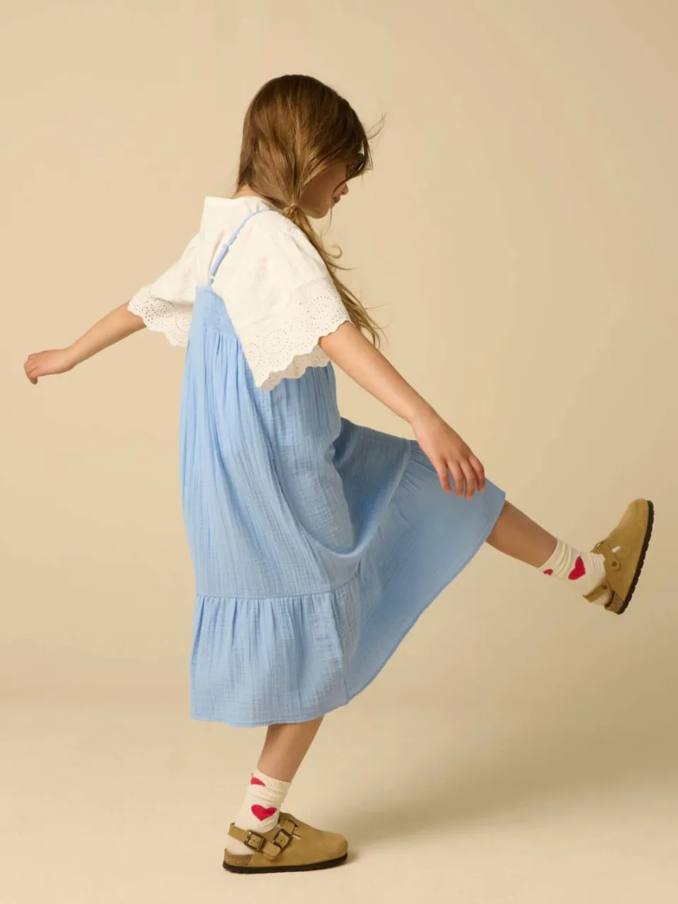 Sissy-Boy maxi zomerjurk met plooien - lichtblauw, foto 5