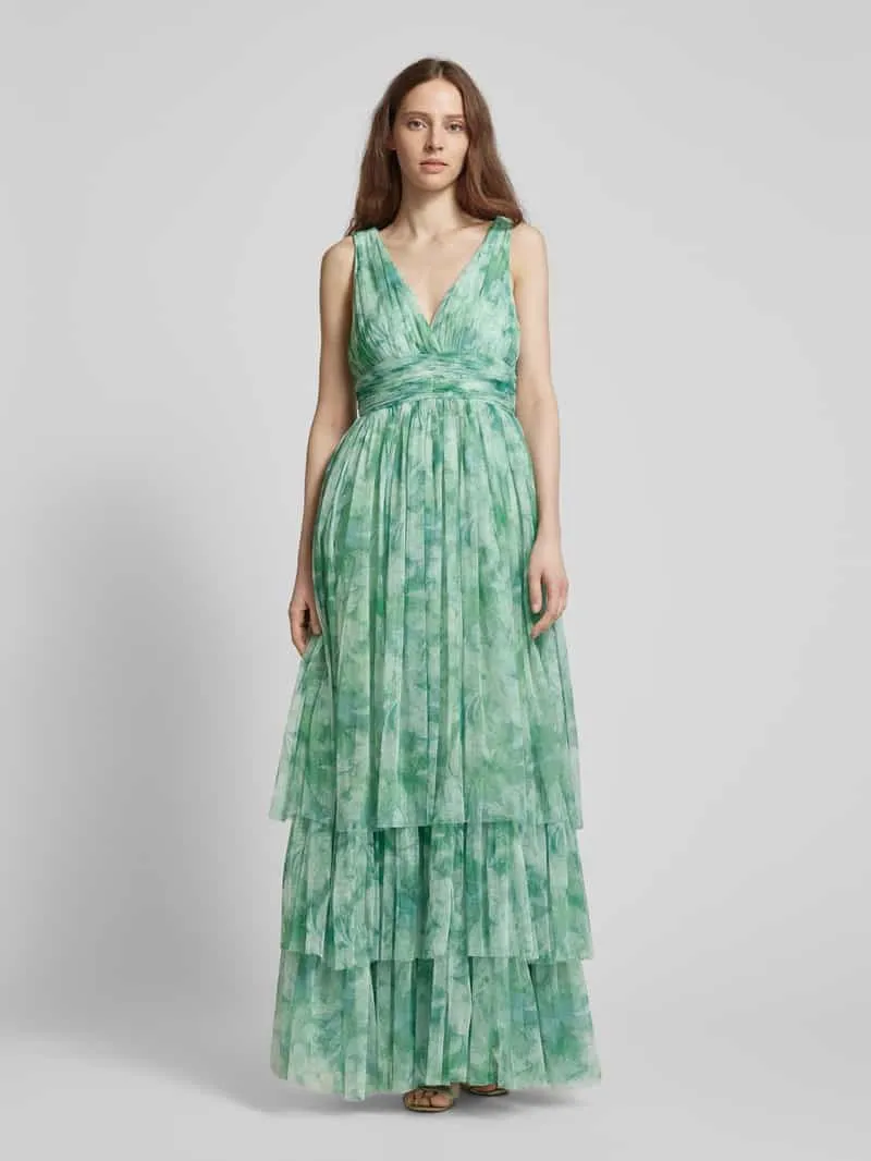 Lace & Beads Avondjurk in laagjeslook Groen