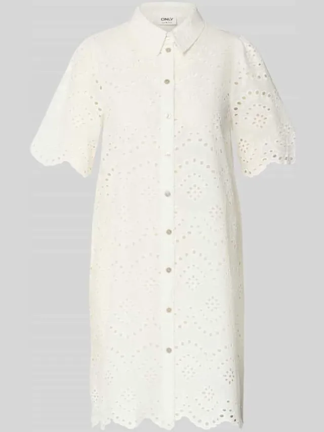 Only Uitlopende vrijetijdsjurk van puur katoen model 'VALAIS' offwhite, foto 2