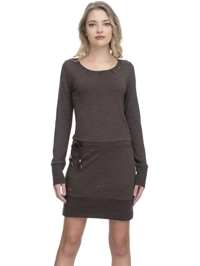 Ragwear Damesjurk met lange mouwen Ragwear Alexa donkere choco