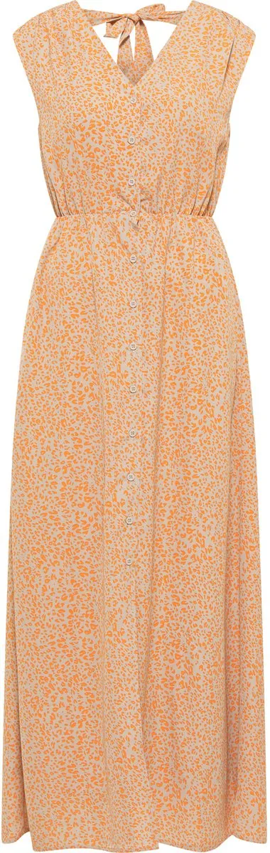 IZIA Maxi jurk Oranje Beige