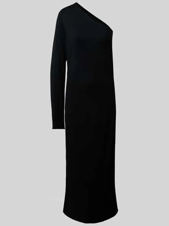black palms Maxi-jurk met one shoulder-band Zwart