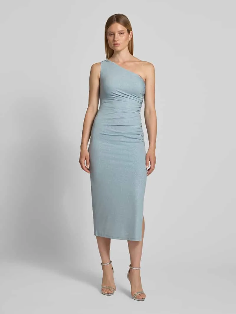 Jake*s Cocktail Cocktailjurk in one-shoulder look Jeansblauw