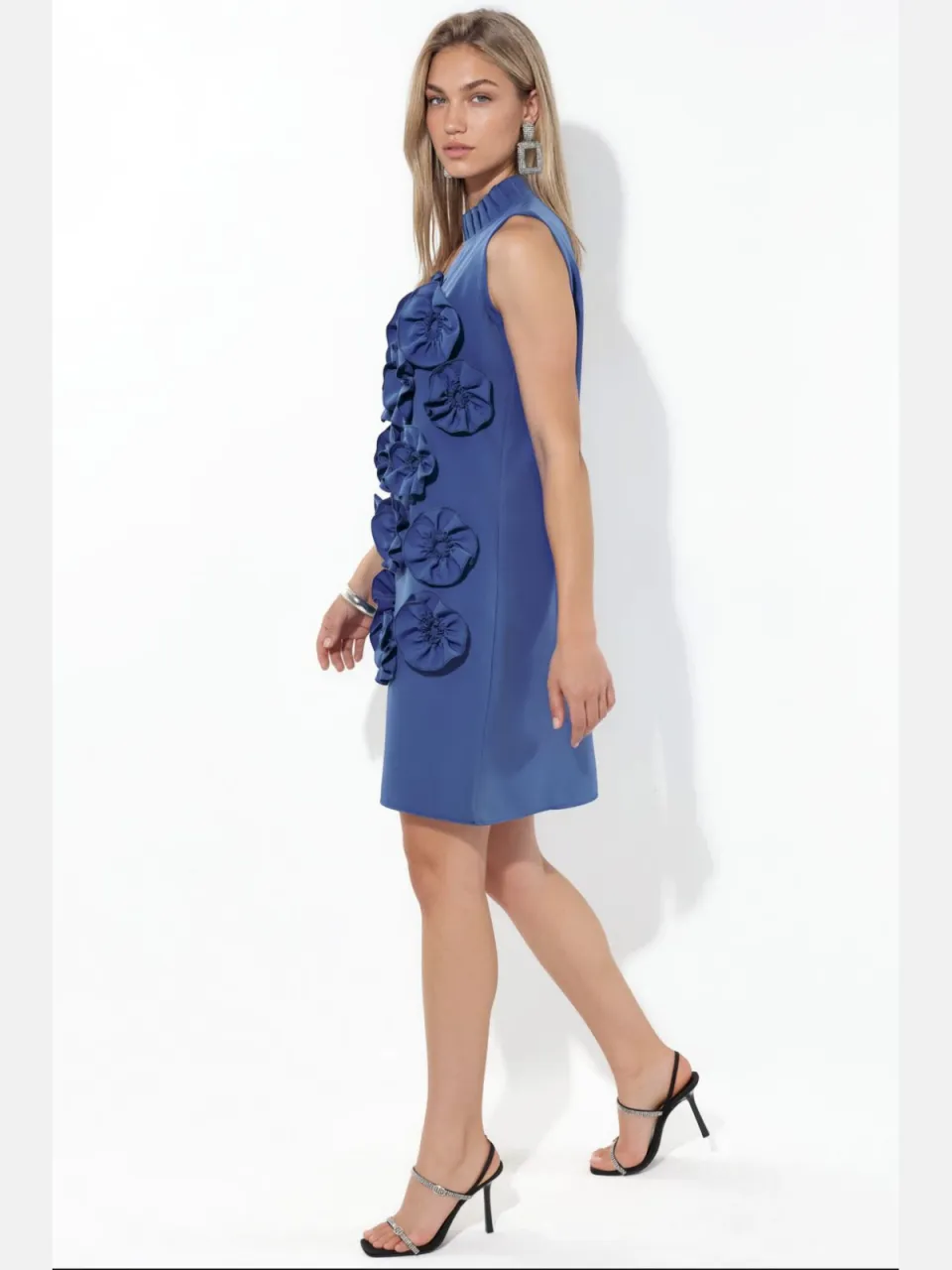 MSN Collection Geborduurd Mouwloos Minijurkje blauw, foto 2