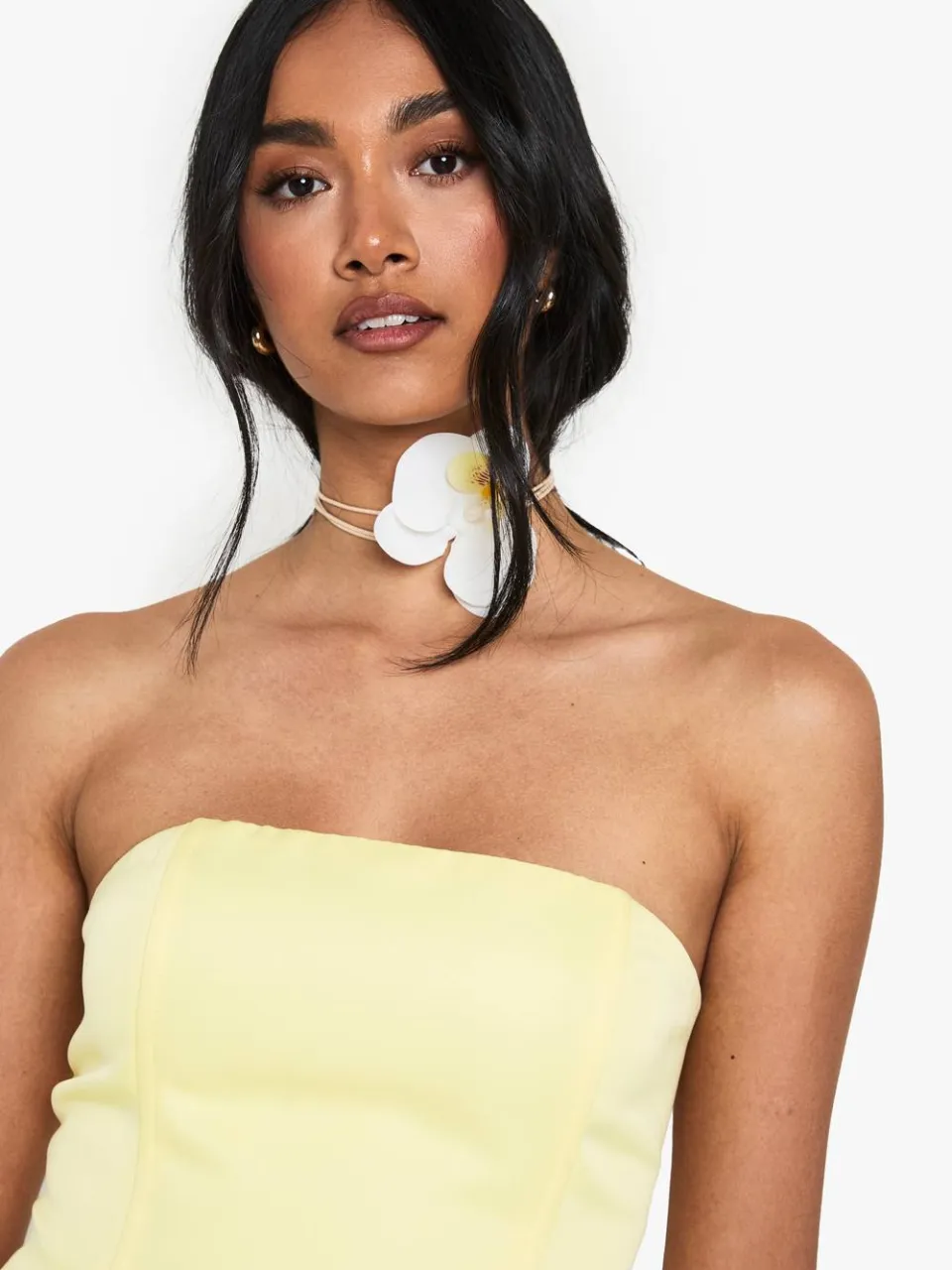 boohoo Dames Gestructureerde Satijn Skater Mini Jurk citroen, foto 4