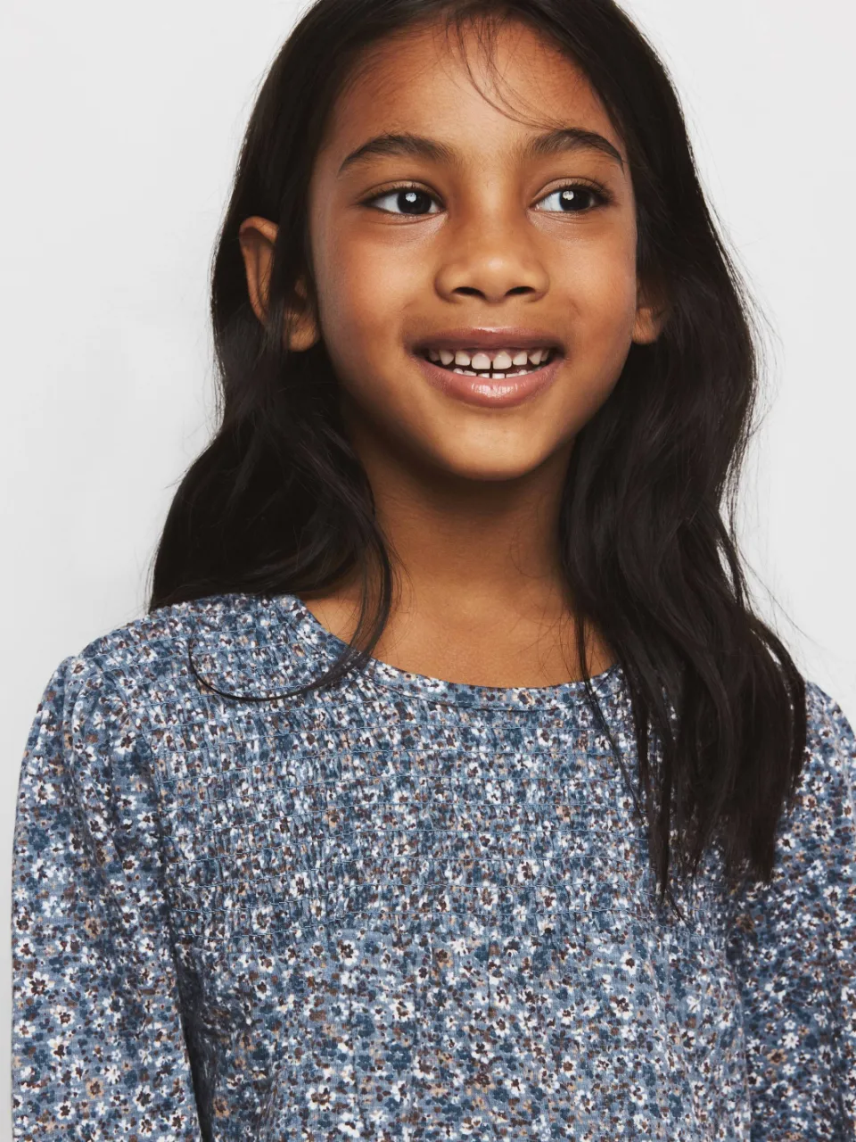 Mango Kids gebloemde midi jurk blauw, foto 7