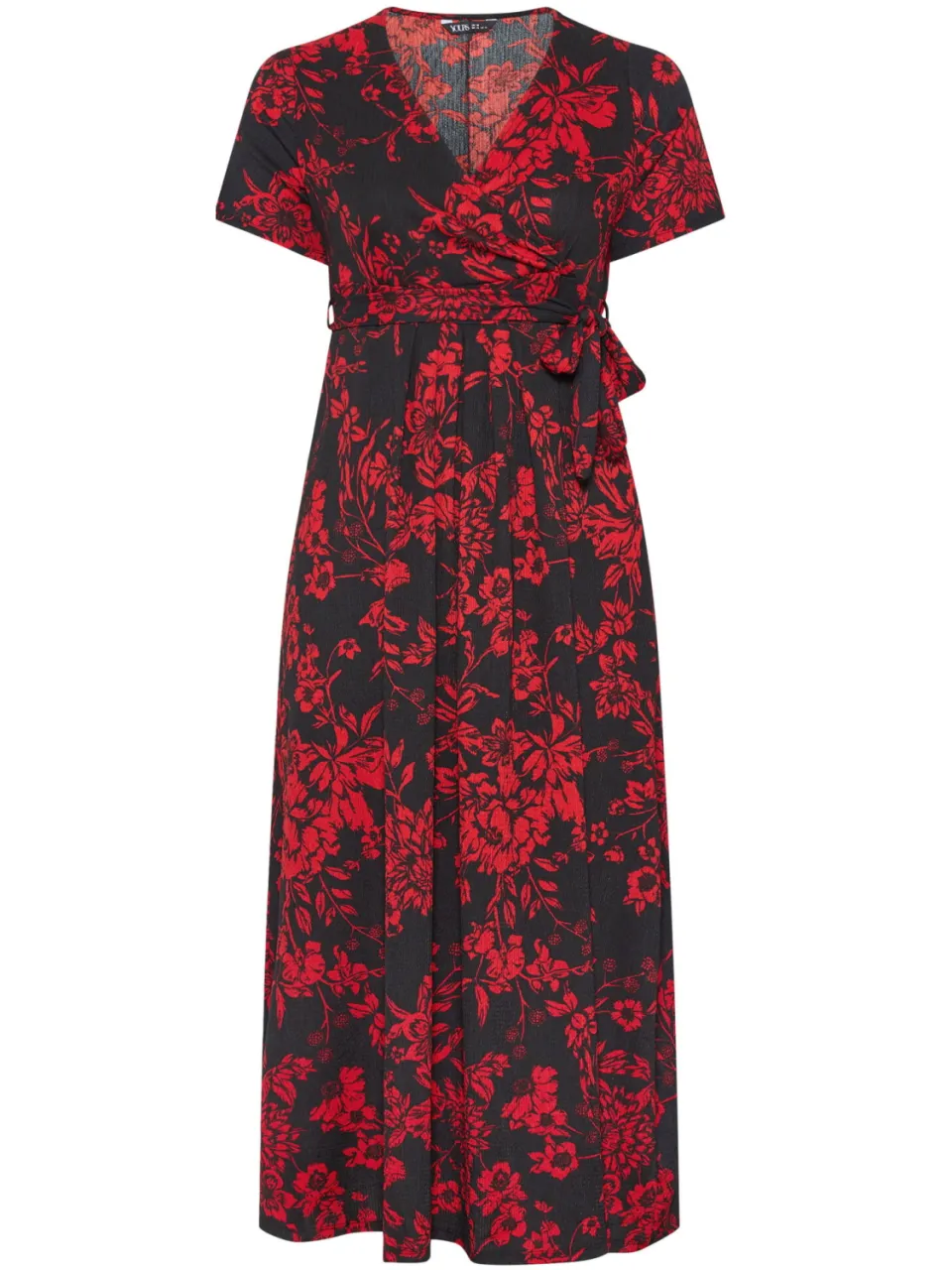 Yours Rode Wikkeljurk Met Bloemenprint rood, foto 4