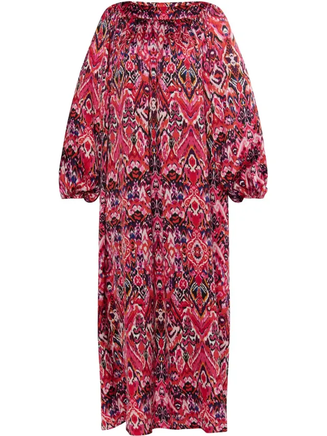 Usha Maxi jurk Roze Veelkleurig