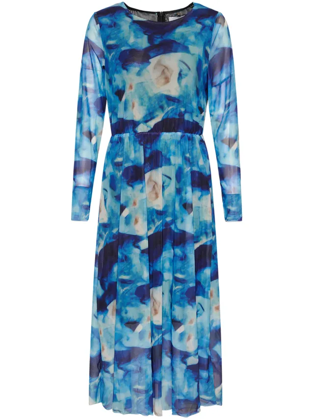 Noella Polly lg. Jurk in blauwe mix