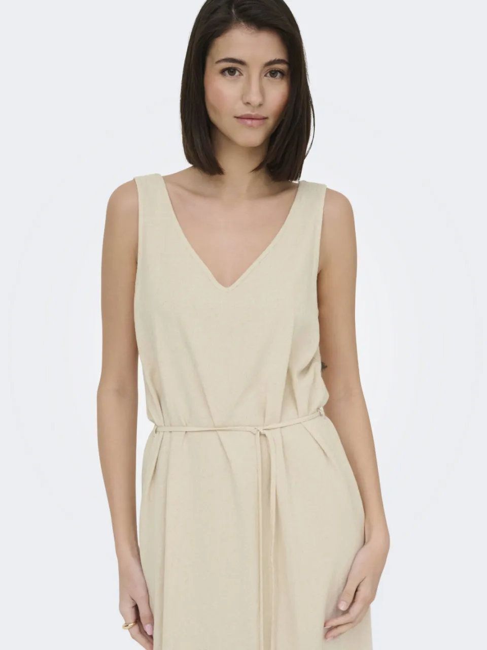 JDY maxi jurk JDYSAY met linnen beige, foto 4