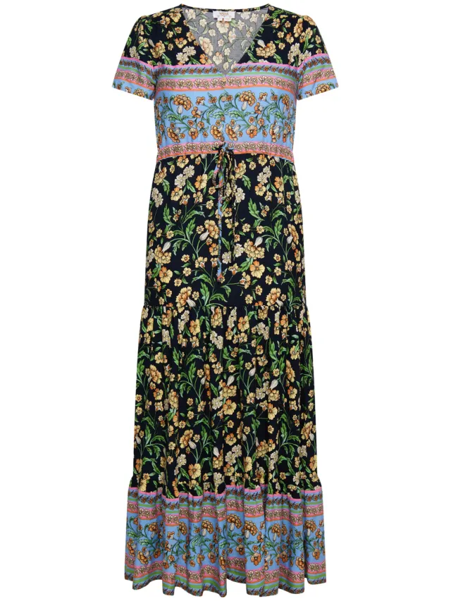 Usha Zomerjurk Dames Navy Veelkleurig, foto 2