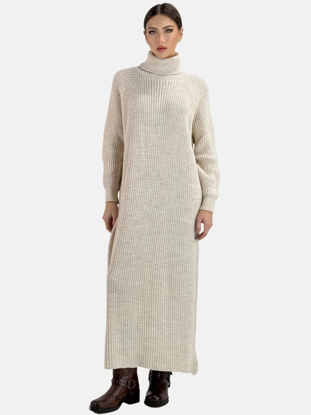 Elara Strickkleid Beige