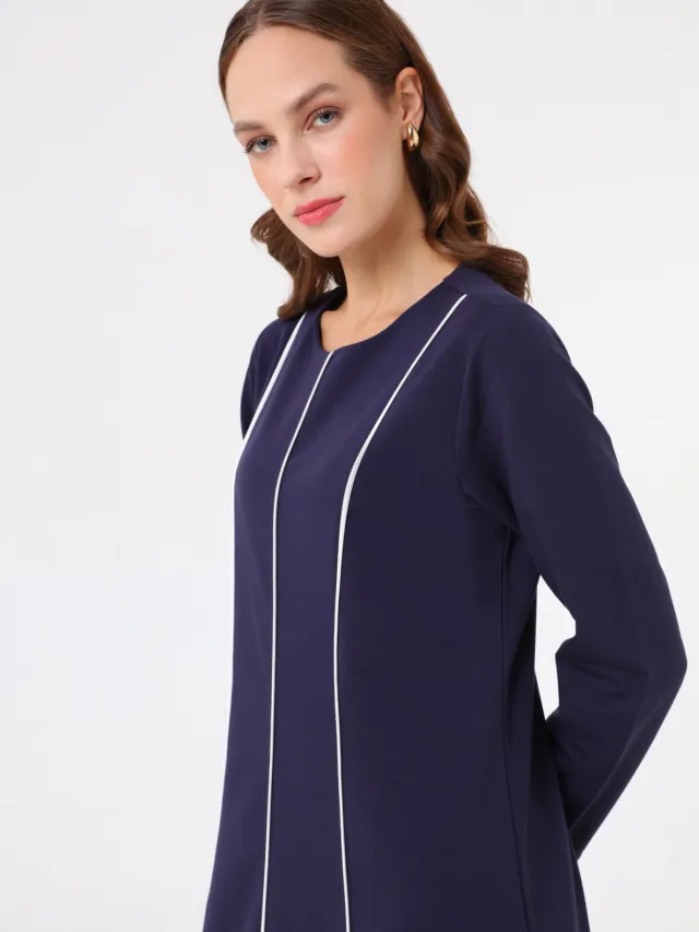 Benin Modest Dress Benin Marineblauw