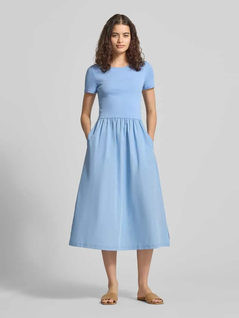Marc O'Polo slim fit vrijetijdsjurk van katoenmix Lichtblauw