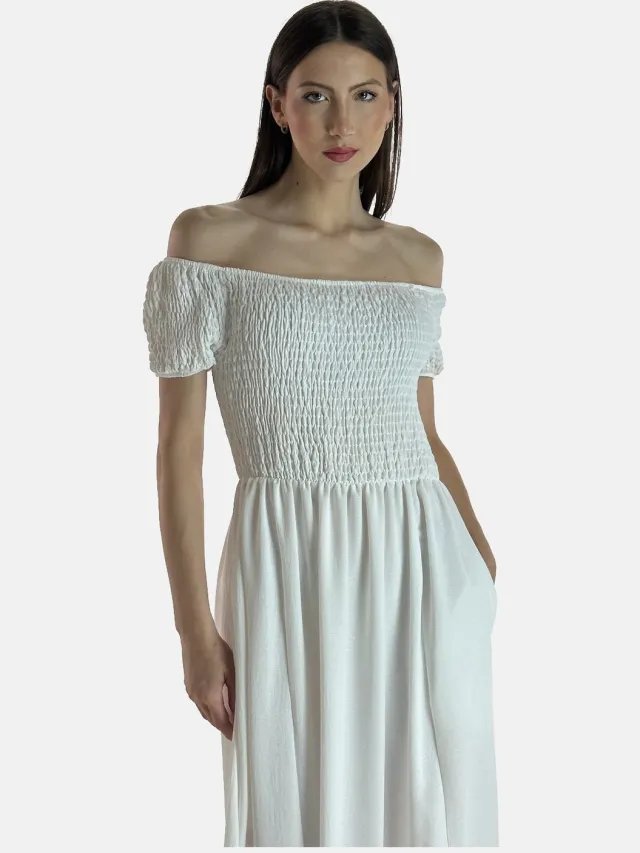 Elara Maxikleid Weiß