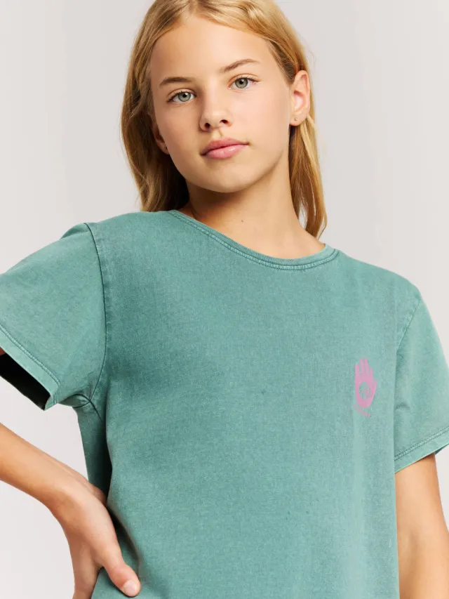 Protest T-shirtjurk met backprint groen