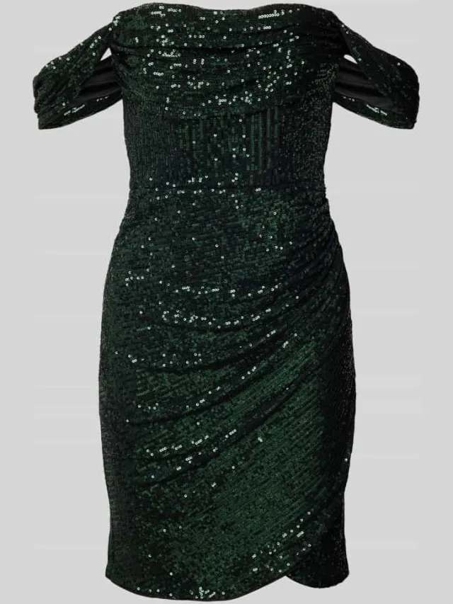 Lipsy Cocktailjurk met pailletten groen, foto 2