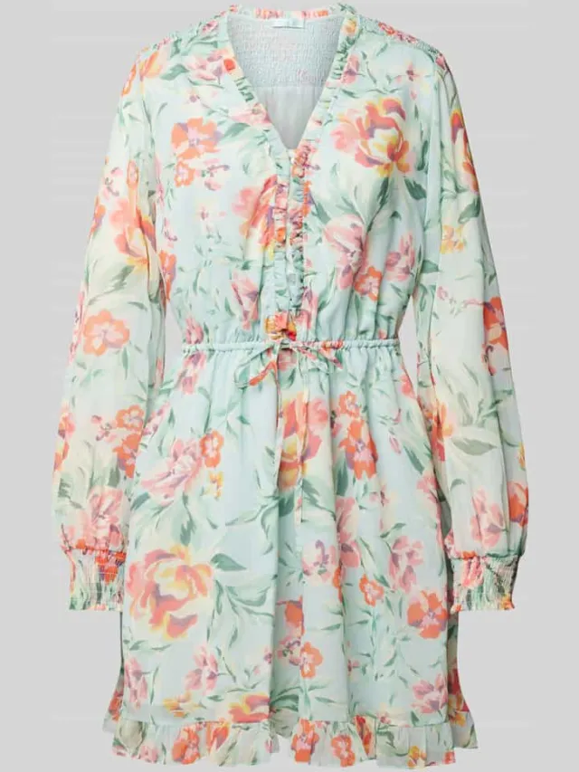 Guess Minirok met bloemenprint, model 'VANESSA' mintgroen, foto 2