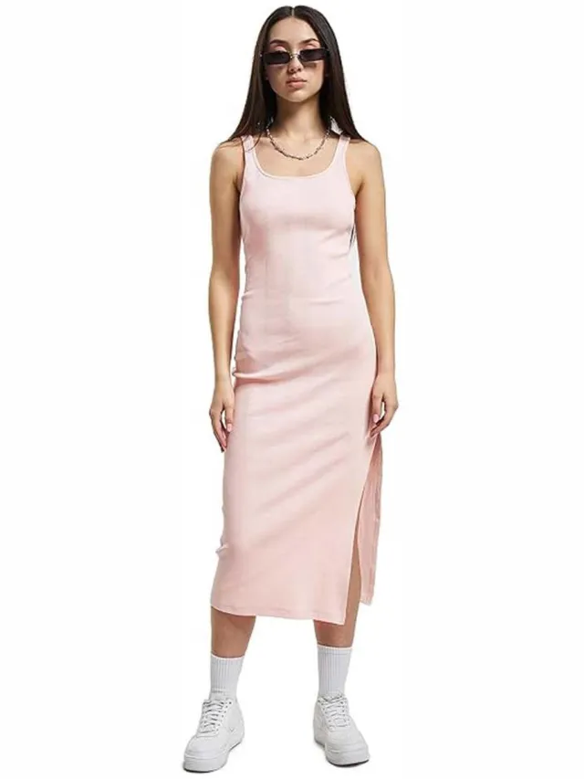 DEF DFLDR083 Lange jurk - L - Roze
