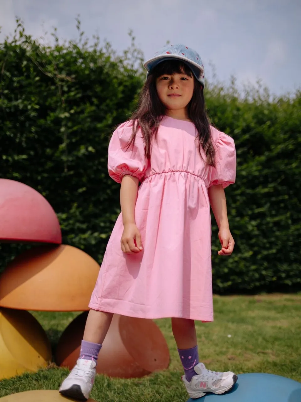 DAILY BRAT Meisjes Jurken Sassy Heart Dress - Roze