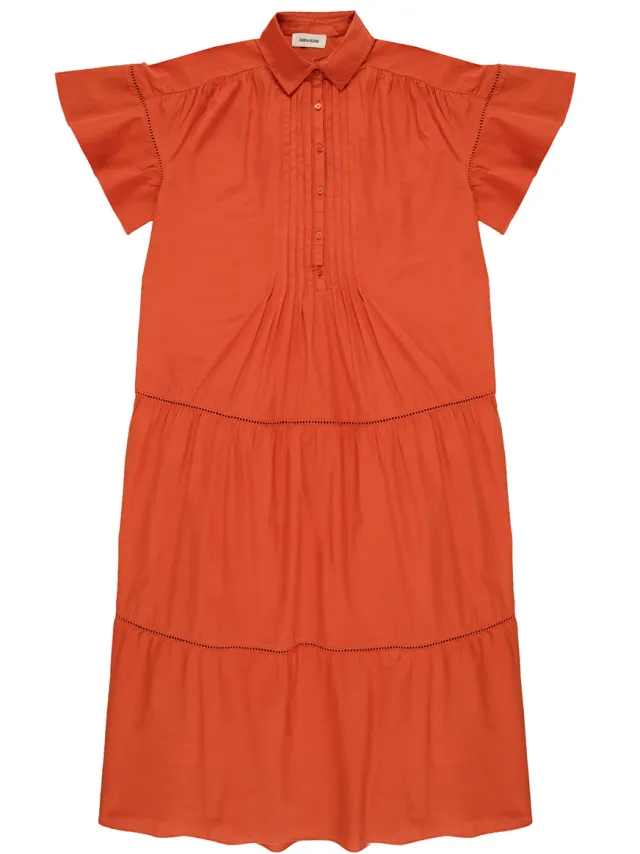 Zadig & Voltaire Lange Jurk Zadig & Voltaire X60552 Oranje