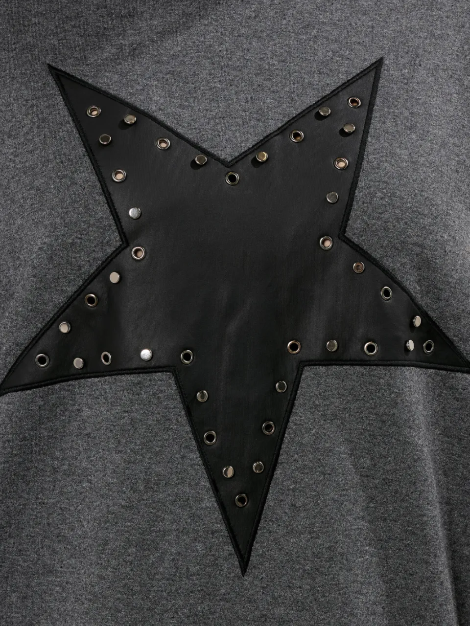 Yours Grijze Sweatshirtjurk Met Sterren En Oogjes-52 grijs, foto 4