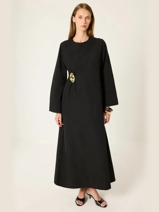 TOUCHÉ PRIVÉ Jurk met broche - Zwart - Dames