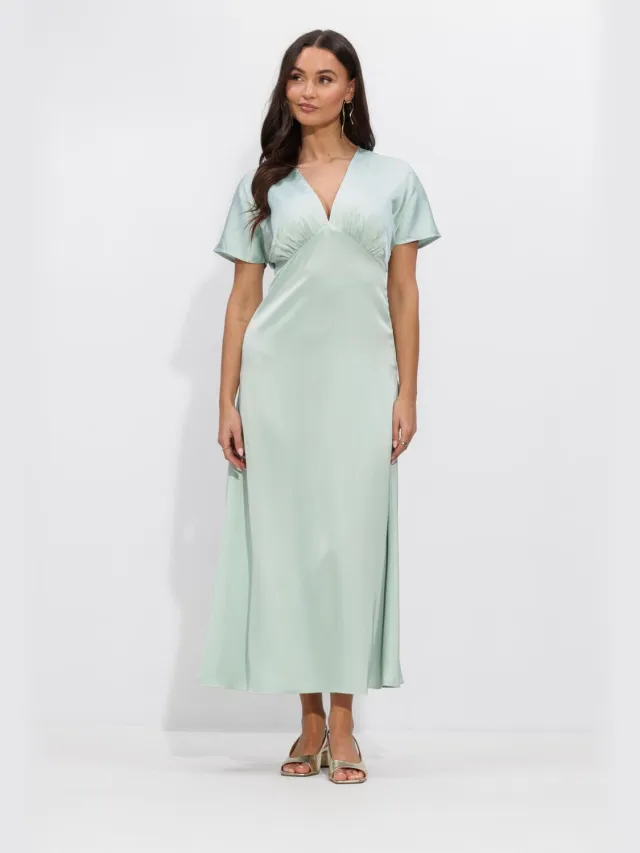 Y.A.S. YAS Dames Jurken Yassatina Ss Ankle Dress - Mint