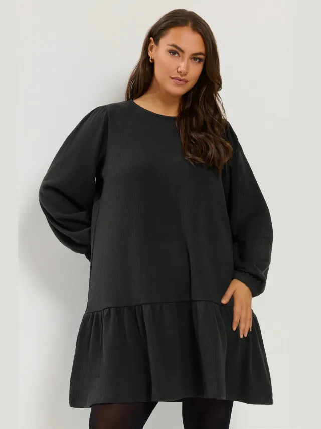 Yours Zwarte Jurk Met Lage Taille-52, foto 3