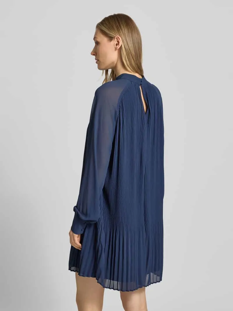 GUIDO MARIA KRETSCHMER WOMAN mini-jurk met plissévouwen model 'Ingrid' marineblauw, foto 4