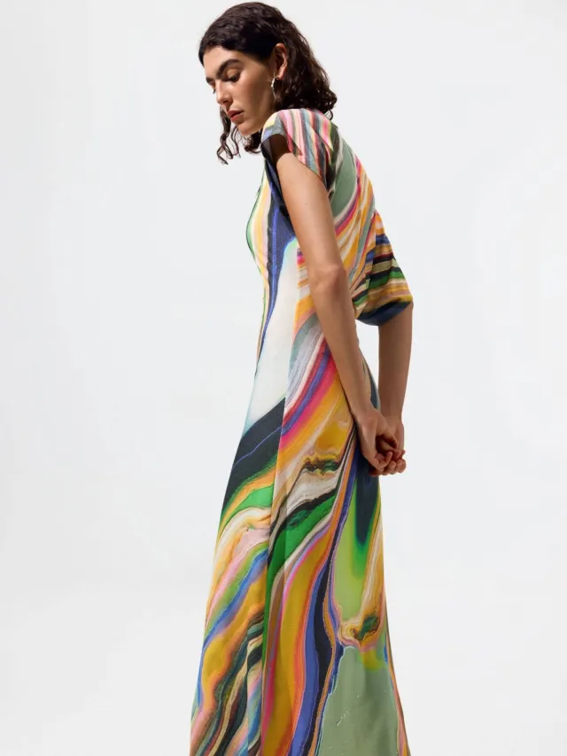 Desigual midi jurk multi