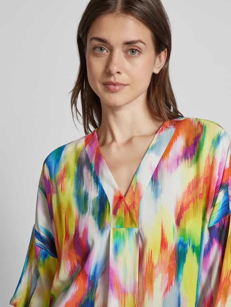 Emily Van den Bergh Midi-jurk in batiklook geel, foto 4