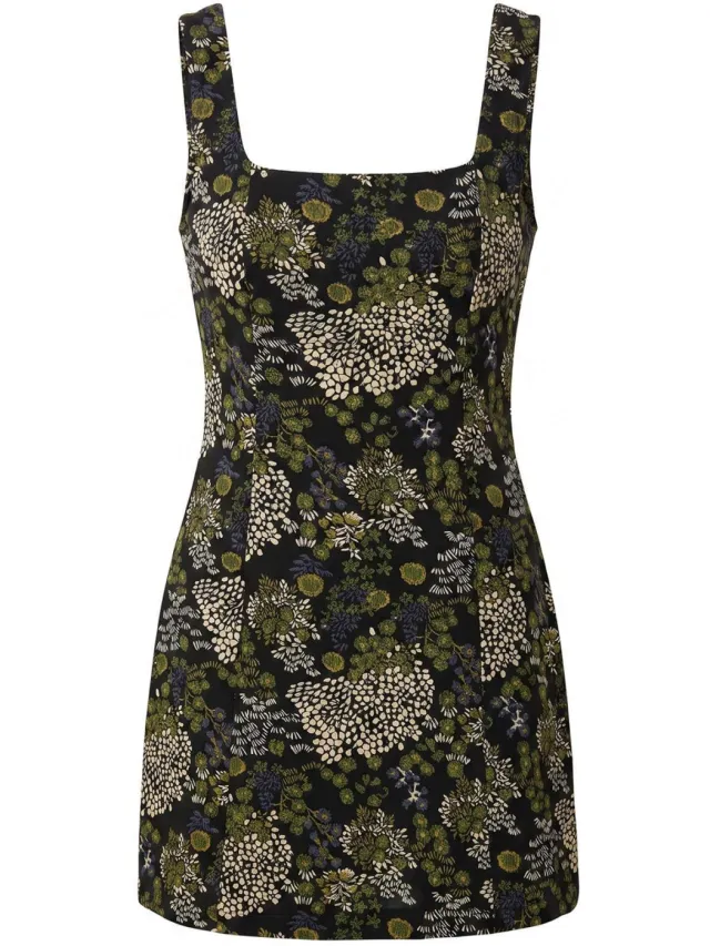 Trendyol TRENDYOLMİLLA Dames Meerkleurig Bloemen Kort / Mini Mouwloos Recht Jurken Veelkleurig
