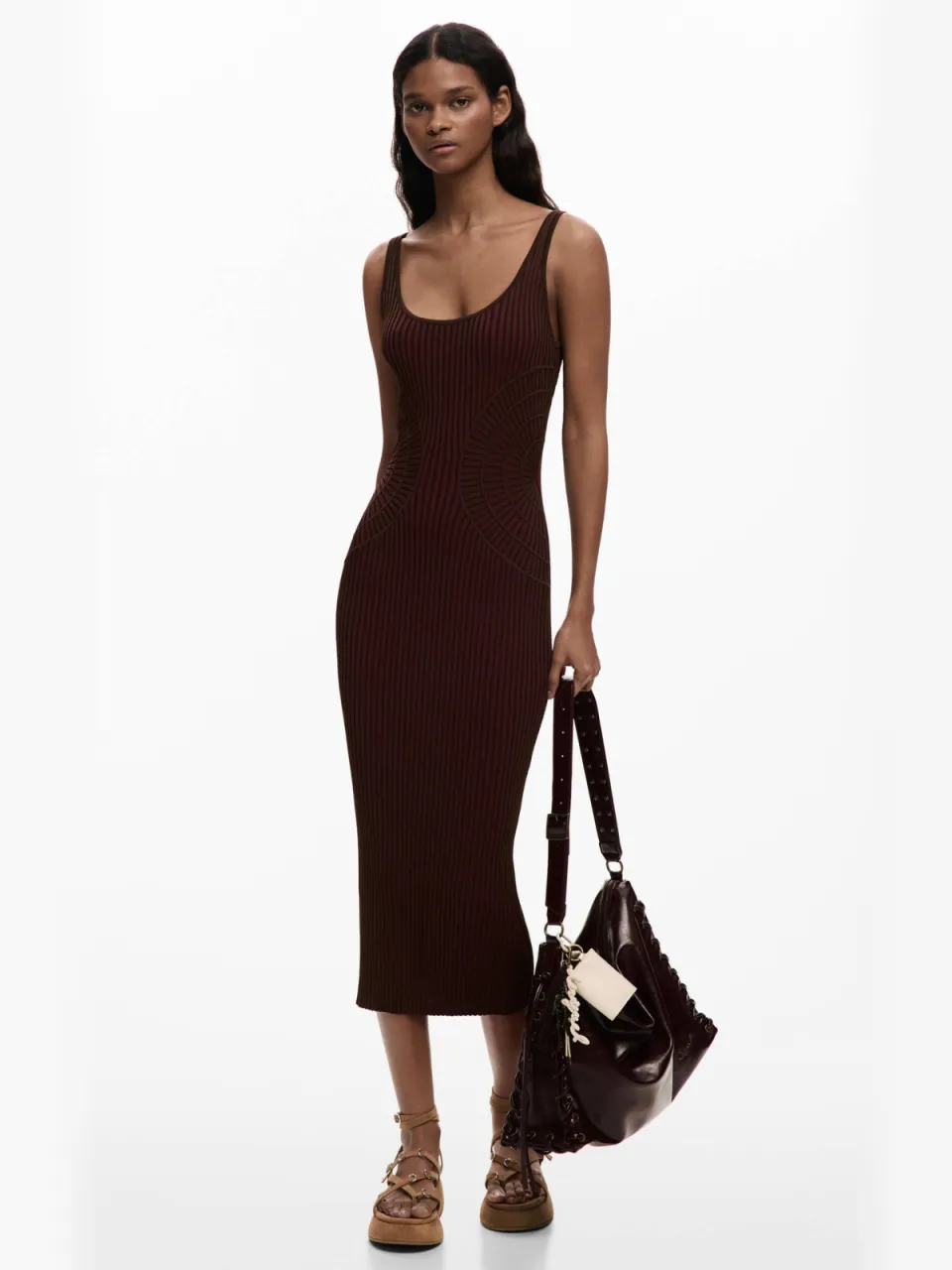 Desigual zomerjurk bruin, foto 2