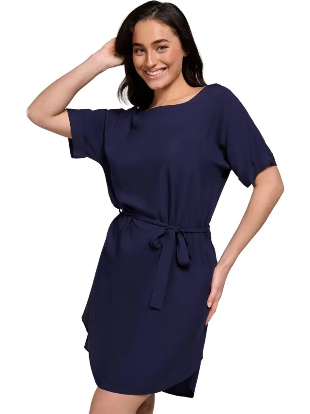 Ten Cate Basics dress kaftan ink blue voor Dames