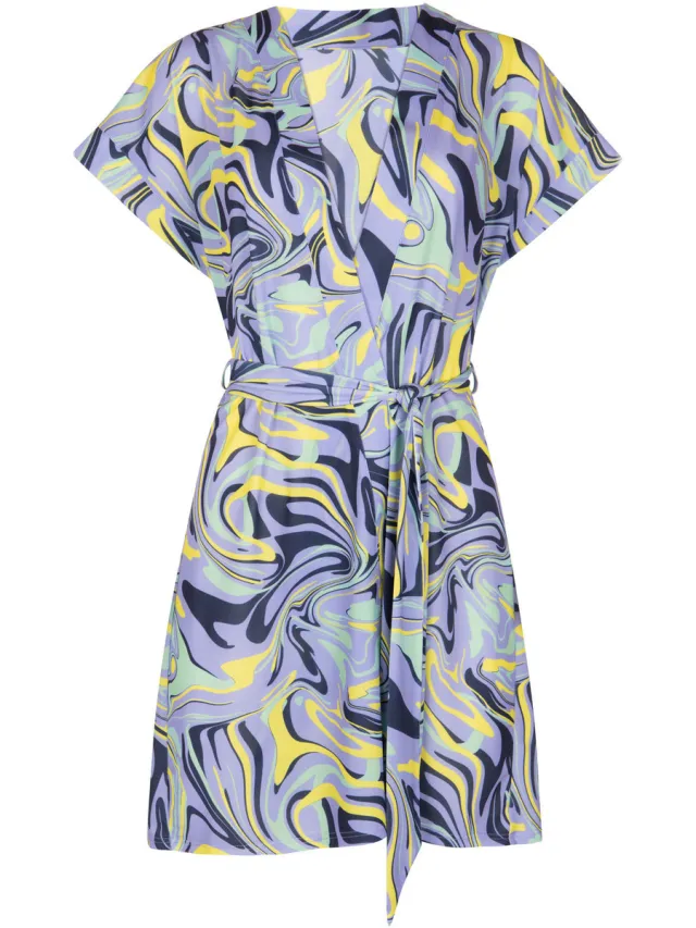 Jurk Lisca Zomerjurk met slipe mouwen en bandje Palma violet