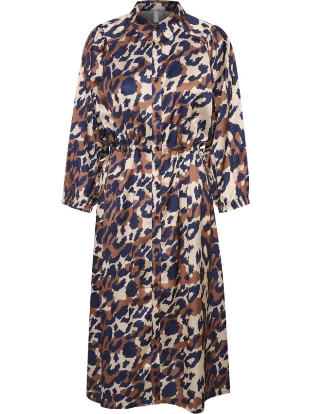 Culture CUtania Dress Dames Jurk Toffee Leo