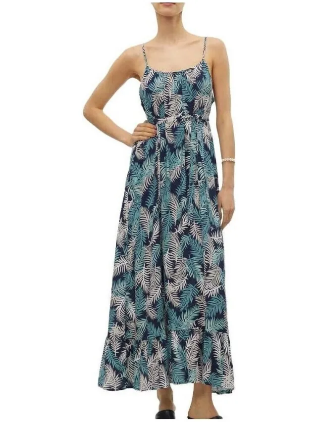 Vero Moda Lange Jurk Vero Moda Easy Joy Blauw
