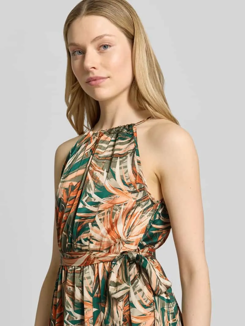 Apricot maxi-jurk met all-over bloemenmotief olijfgroen, foto 3