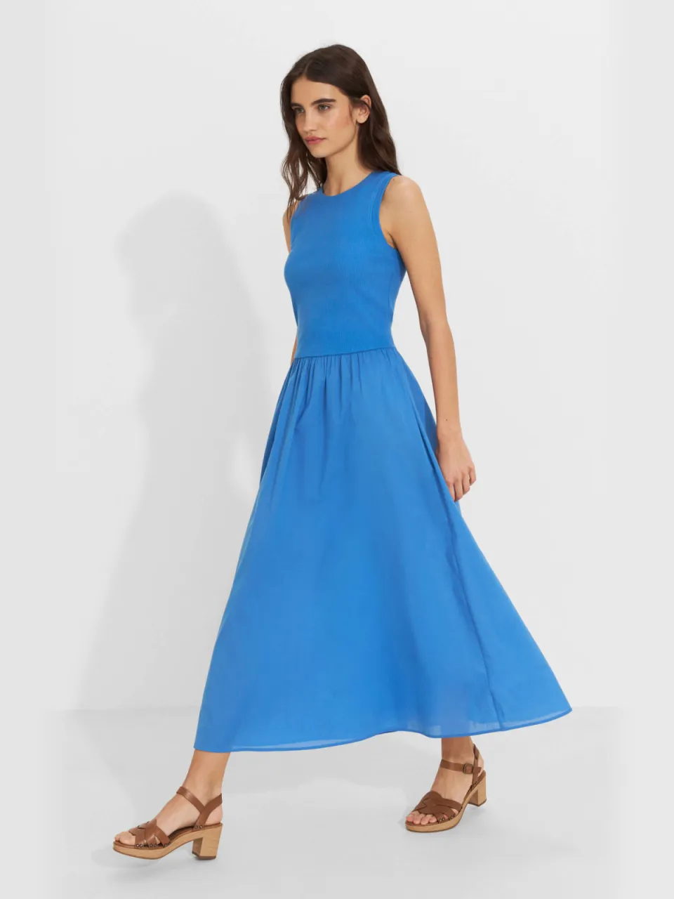Ruby maxi combi jurk blauw, foto 3