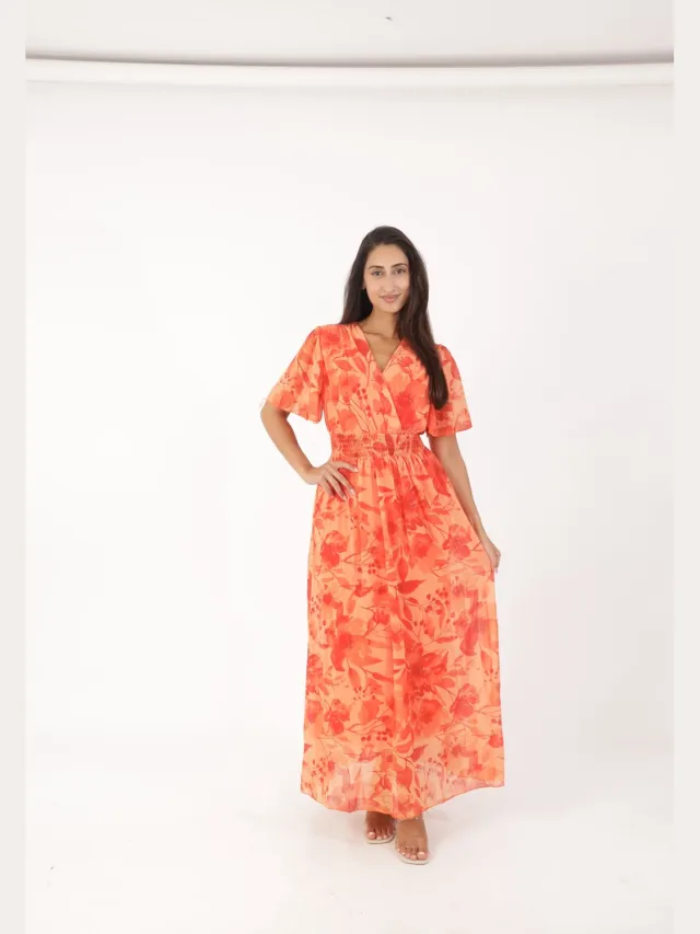 Elara Maxikleid Orange